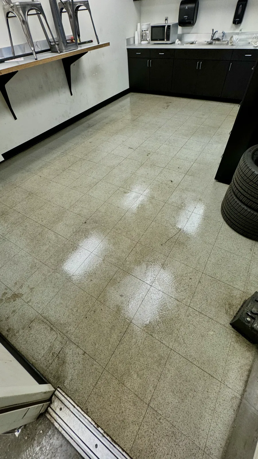 VCT Scrub — before — Service Pros, Tulsa metro Oklahoma