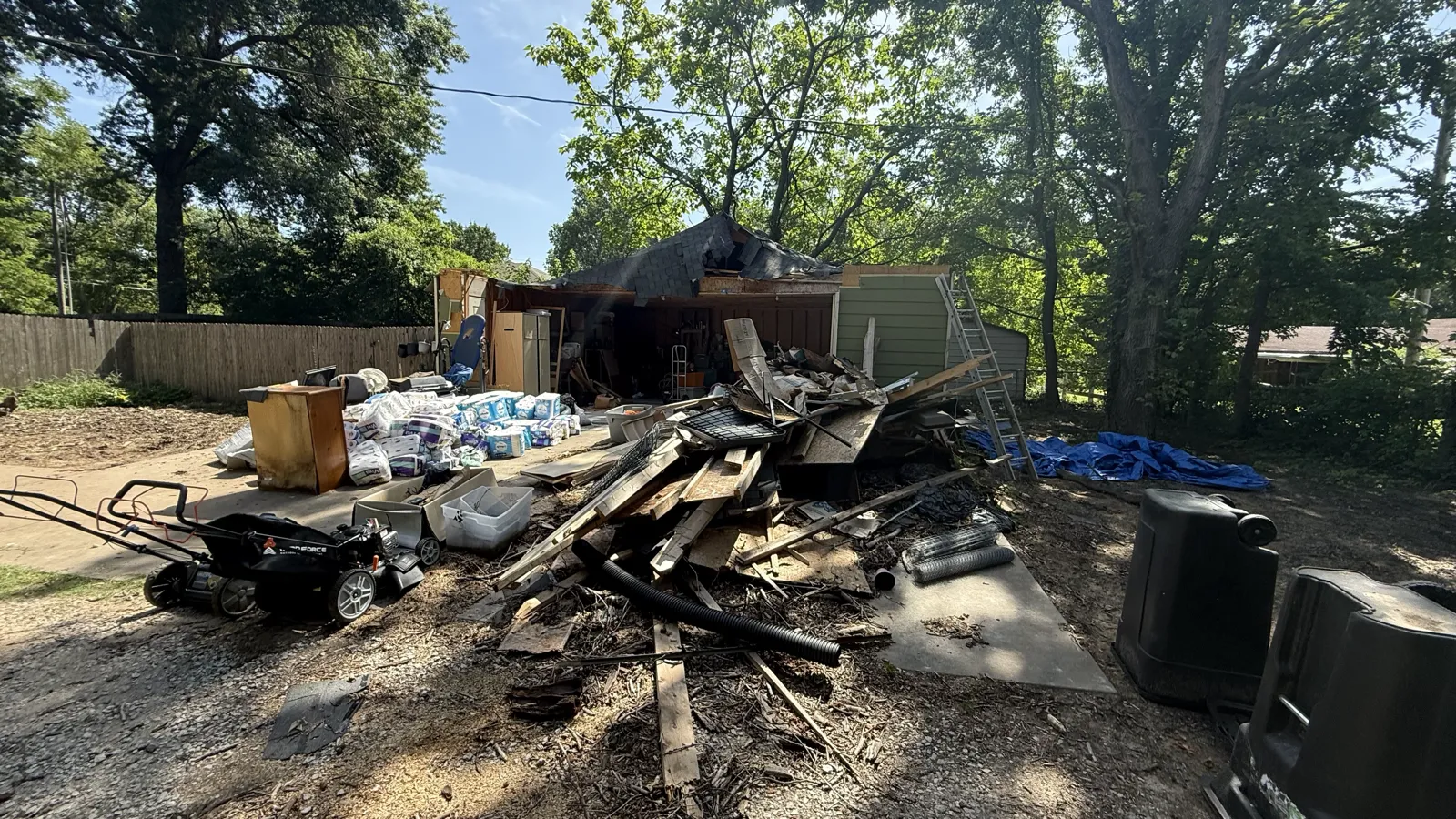 Demo / Haul-off — before — Service Pros, Tulsa metro Oklahoma