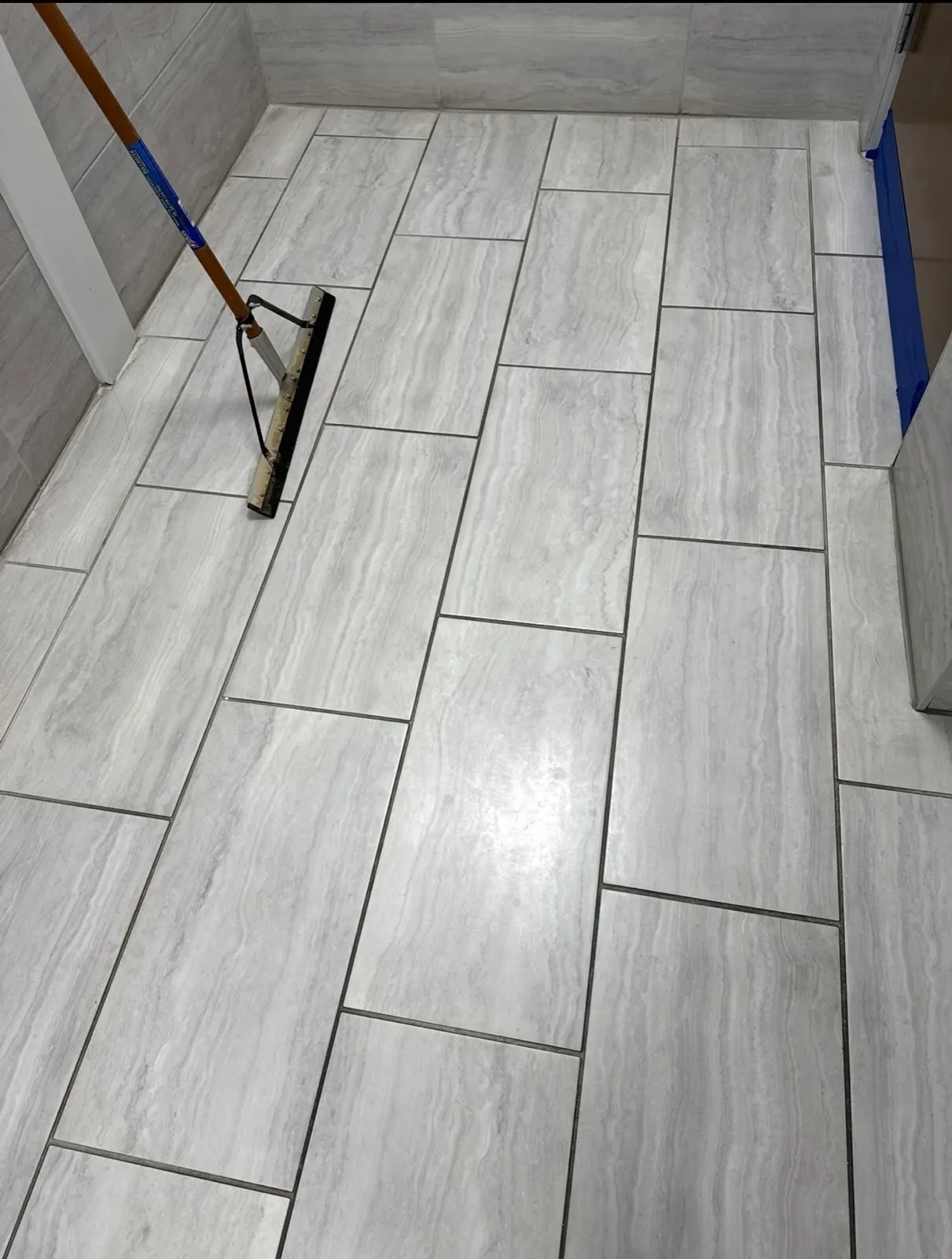 Tile & Grout Clean — before — Service Pros, Tulsa metro Oklahoma